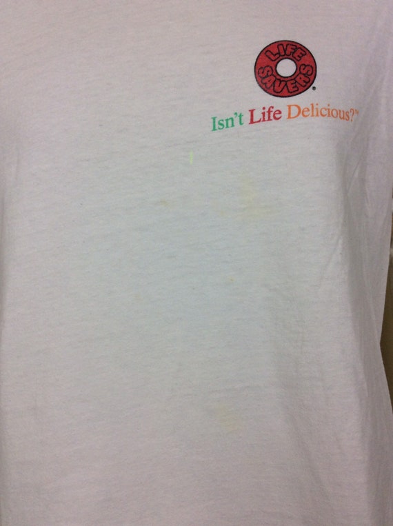 Vtg 1991 Life Savers Long Sleeve T-Shirt White M … - image 7