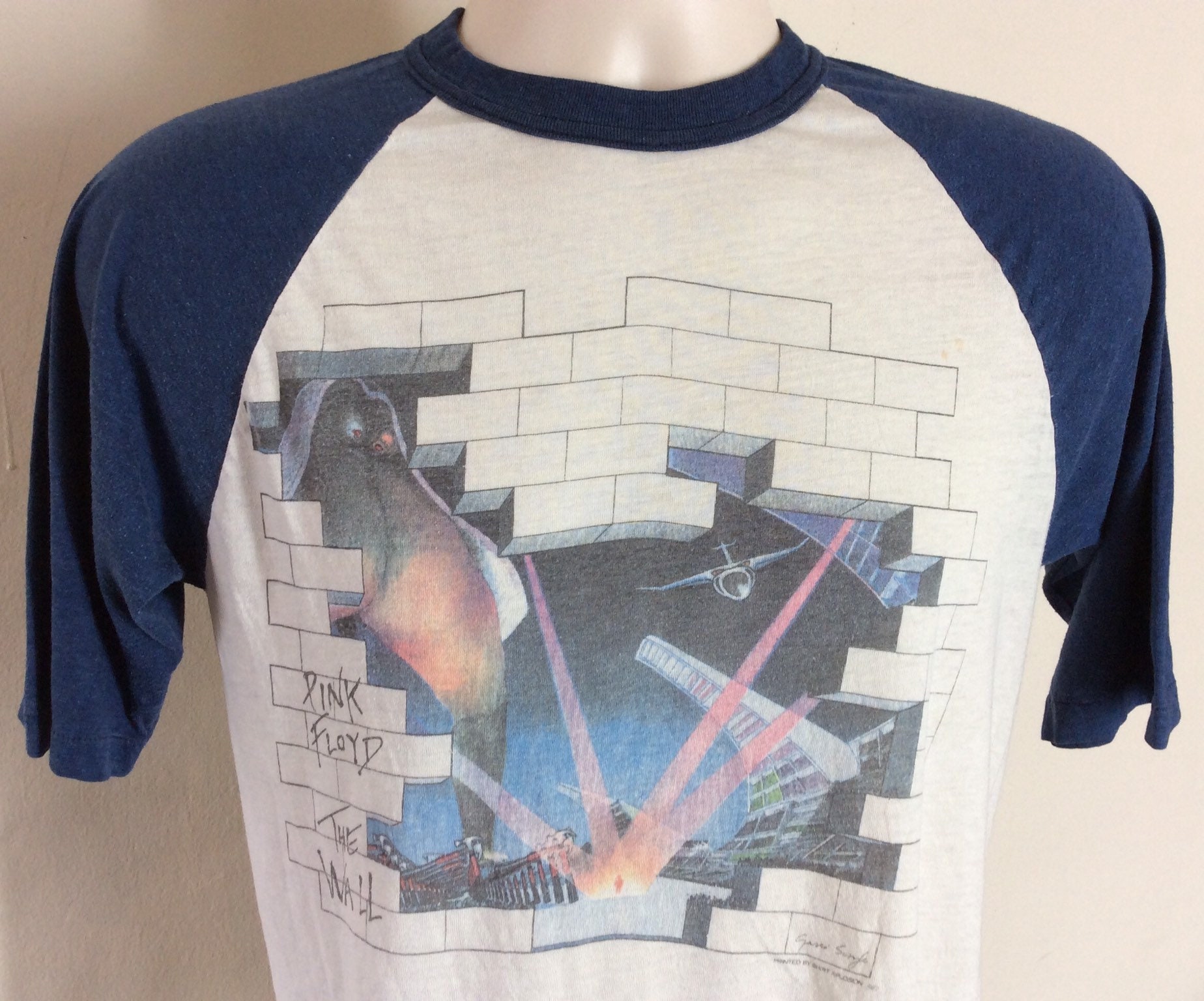 Vtg 1980 Pink Floyd the Wall Concert T-shirt White S/M 80s - Etsy