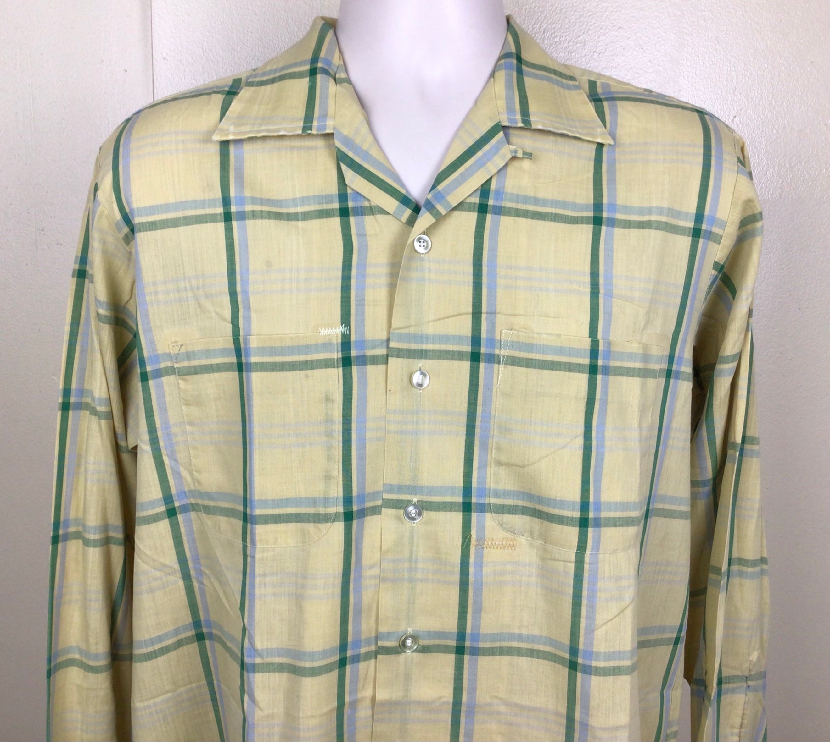 60s〜 donegal vintage open collar shirt 60s DONEGAL S/S Open Collar Shirt | VOSTOK