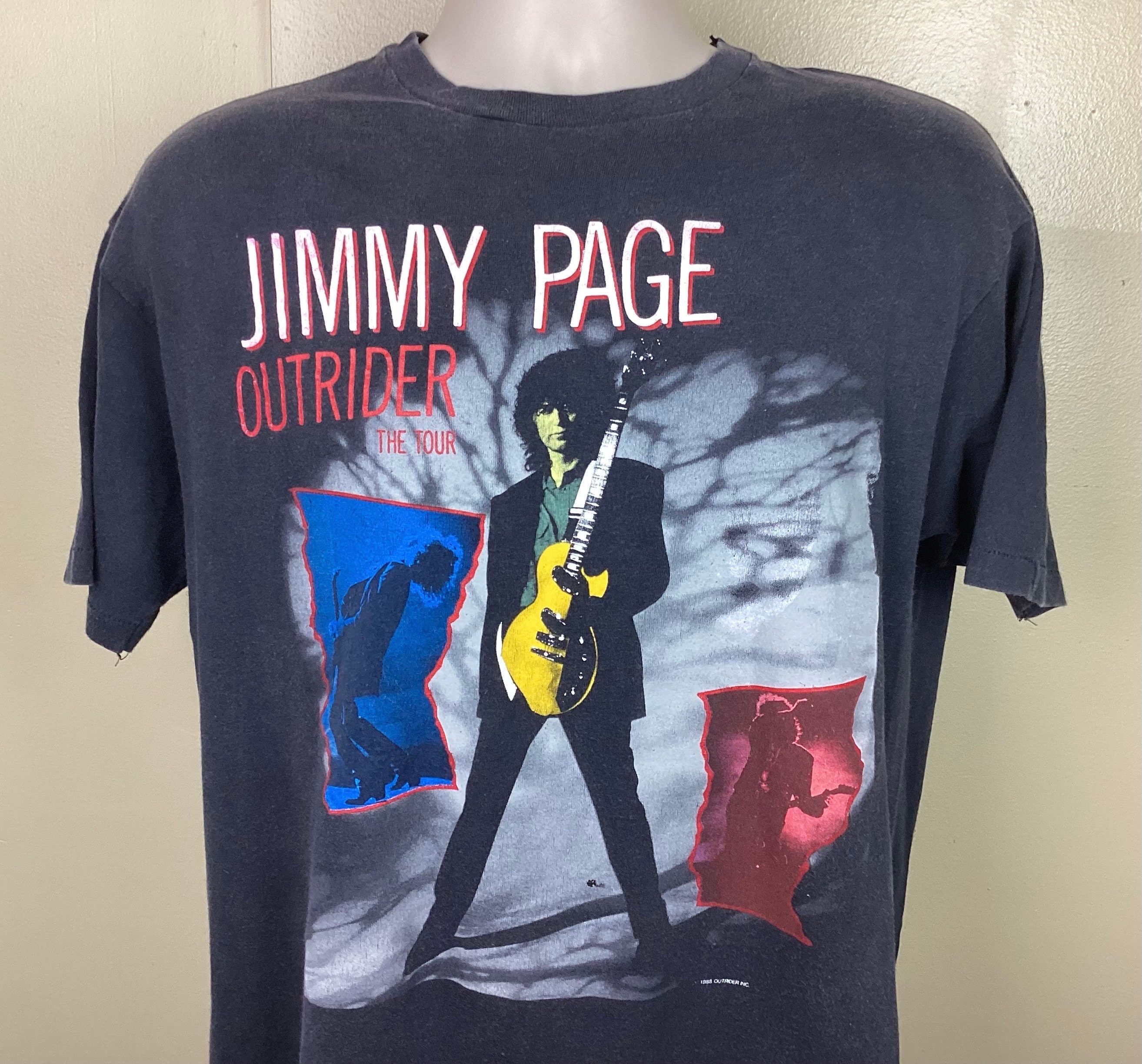 Vtg 1988 Jimmy Page Outrider Tour Concert T-shirt L/XL 80s Led