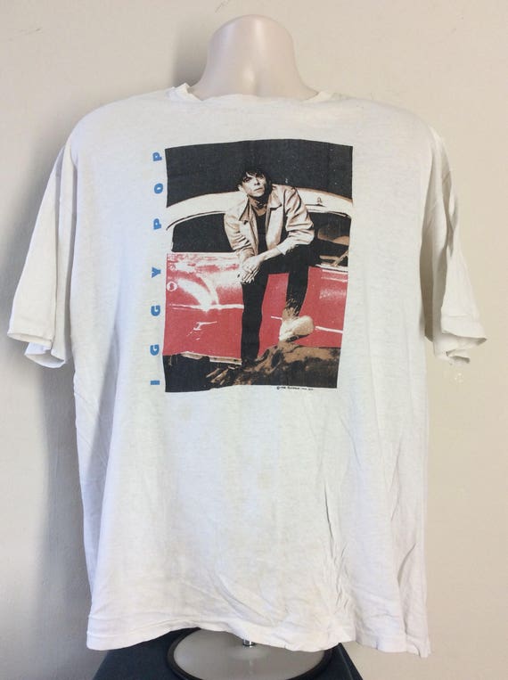 Vtg 1986 Iggy Pop Blah Blah Blah T-Shirt XL/XXL 8… - image 1