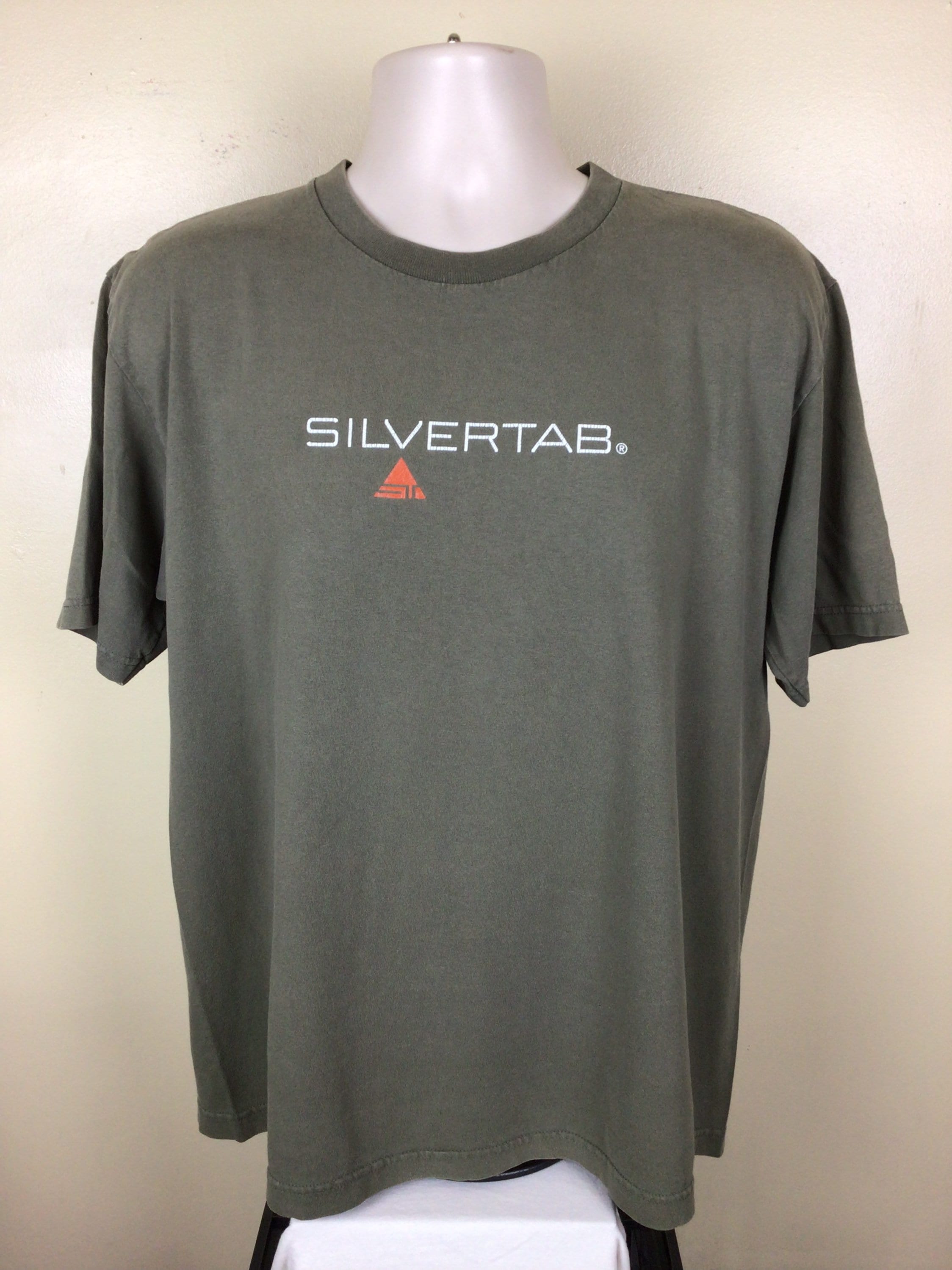 Vtg 90s Levi's Silvertab T-shirt Green L Levis Silver Tab