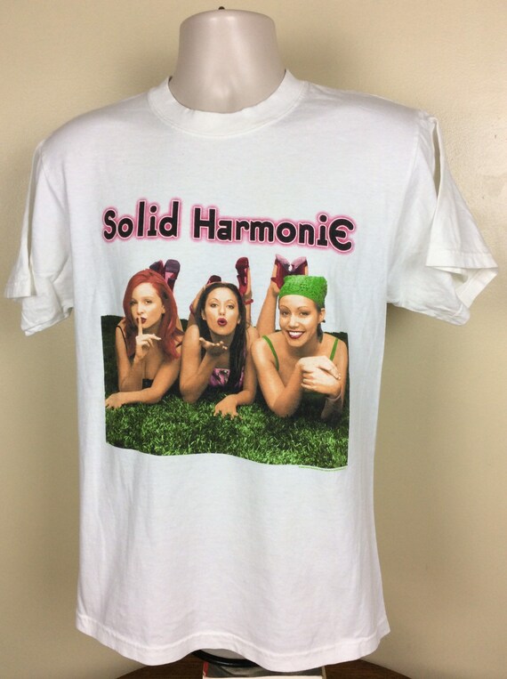 Vtg 2000 Solid Harmonie T-Shirt White M Girl Grou… - image 5