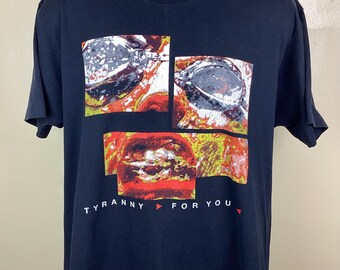Vintage 1991 Front 242 Concert T-shirt Black XL 90s Tyranny for