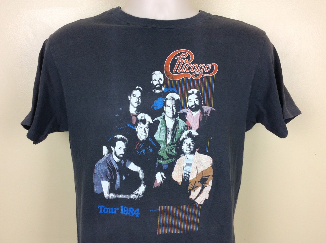 古着 90s USA製 CHICAGO 街並み 風景 アート Tシャツ L 古着