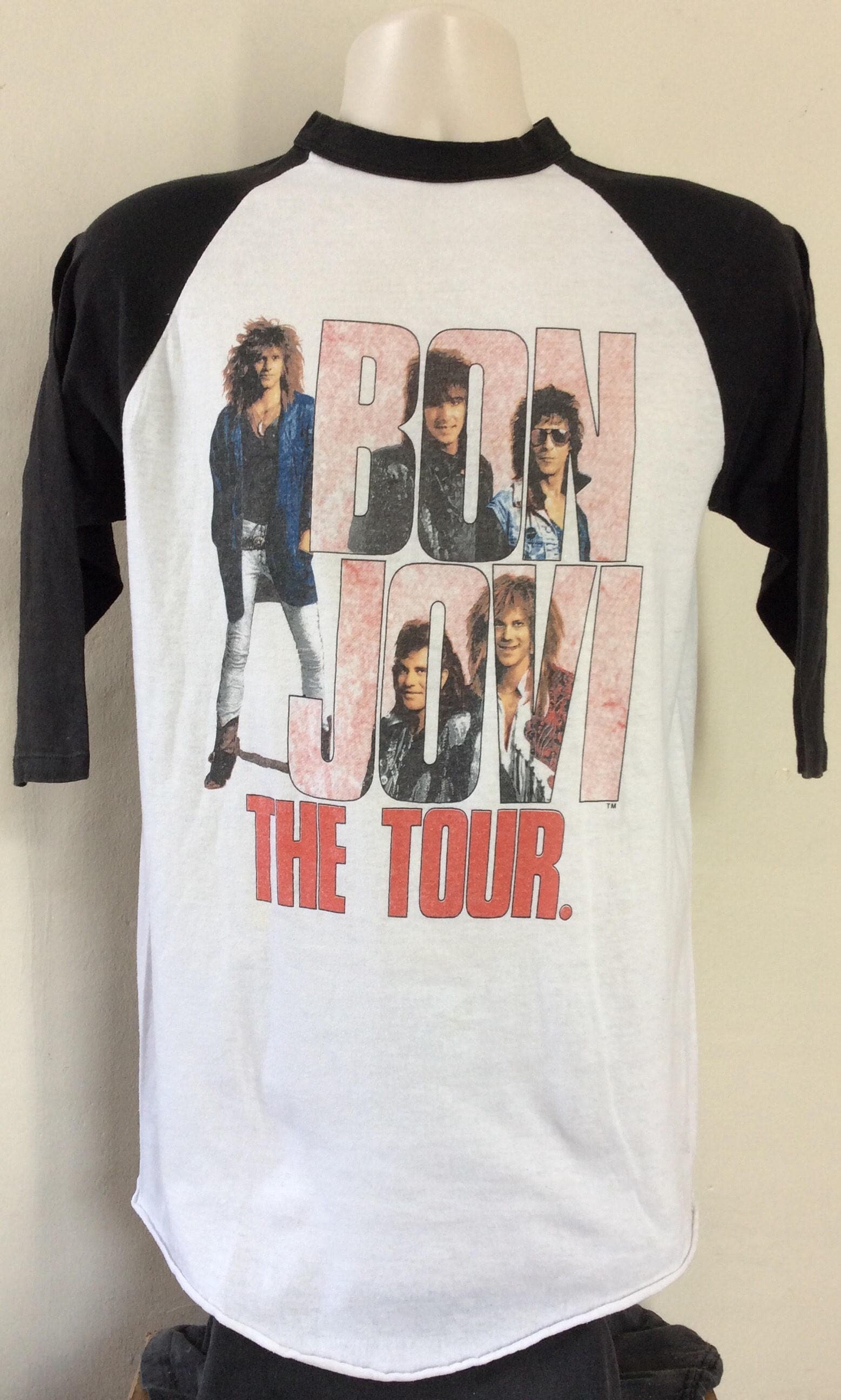 bon jovi 1987 ツアーTシャツ 80s BON JOVI 1986 1987 Japan Tour Glam Hair Metal Rock Band