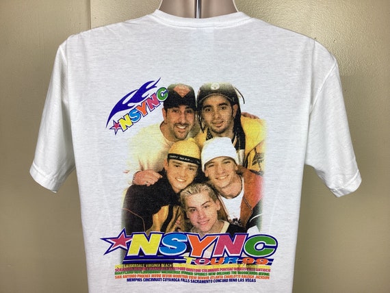 Vtg 1999 N Sync Concert T-shirt White S/m 90s Nsync Boy Band Pop