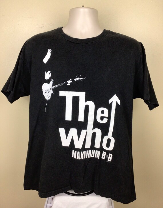 Vtg 1993 The Who Concert T-Shirt Black XL 90s Cla… - image 3