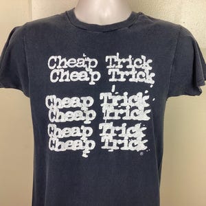 Vtg 1981 Cheap Trick Concert T-shirt Black S/M 80s Classic Rock