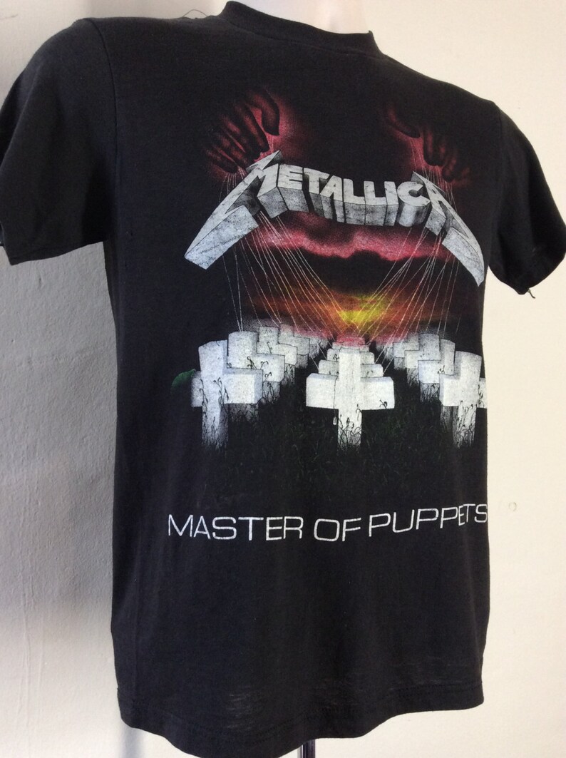 Vtg 80s Metallica Master of Puppets Tshirt XS/S Heavy Metal Etsy