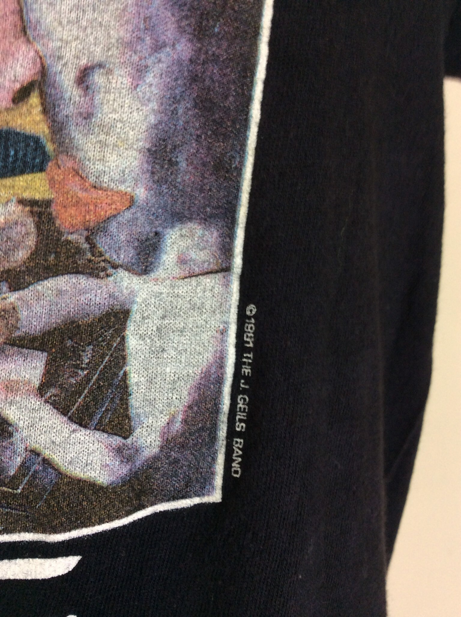 Vtg 1981 J Geils Band Freeze Frame Concert T-shirt Black M