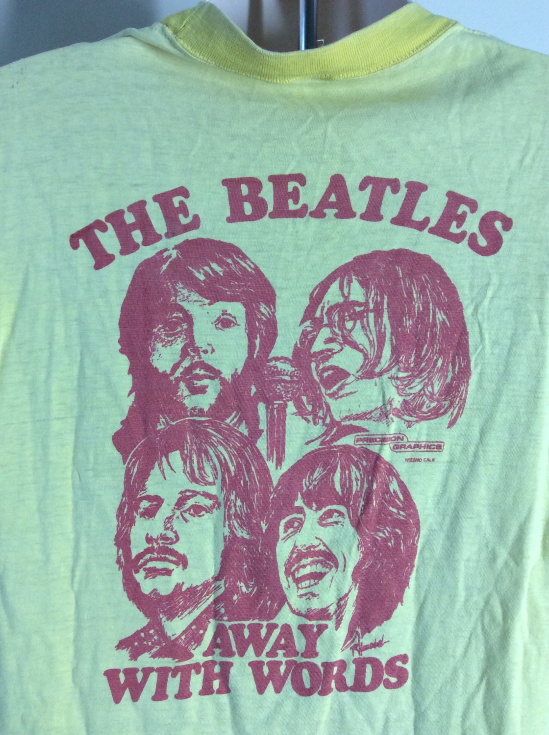 ヴィンテージ 70年代 ビートルズ アウェイ ウィズ ワーズ Tシャツ 