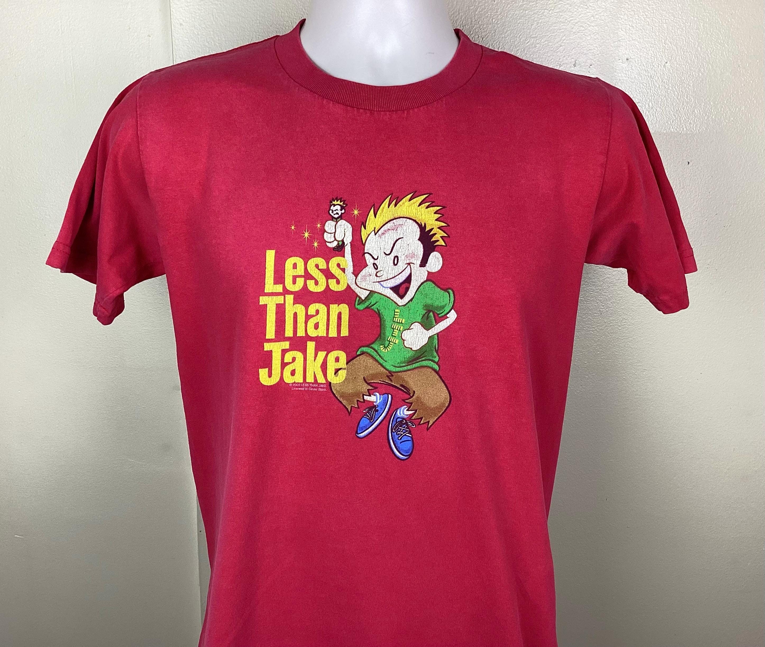 less than jake 赤 Tシャツ Mサイズ　ビンテージ Less Than Jake Shirt - Etsy