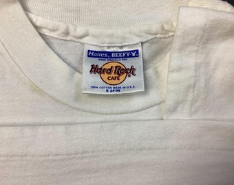 Vtg 80s 90s Hard Rock Cafe Honolulu T-shirt White S Single Stitch