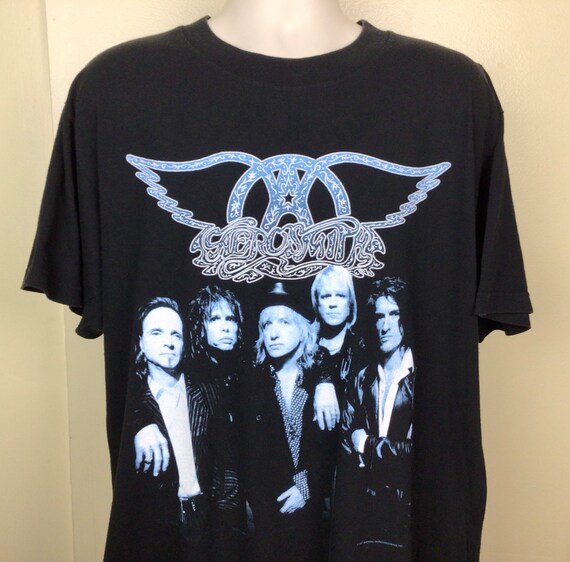 Vtg 1997 Aerosmith T-shirt Black XL 90s Giant Tag Classic