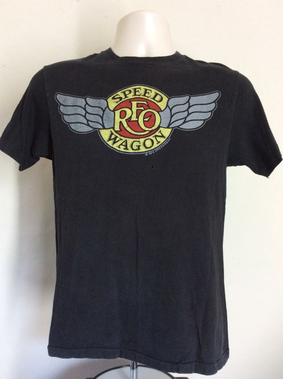 Vtg 1981 REO Speedwagon Concert T-Shirt Black S/M… - image 2