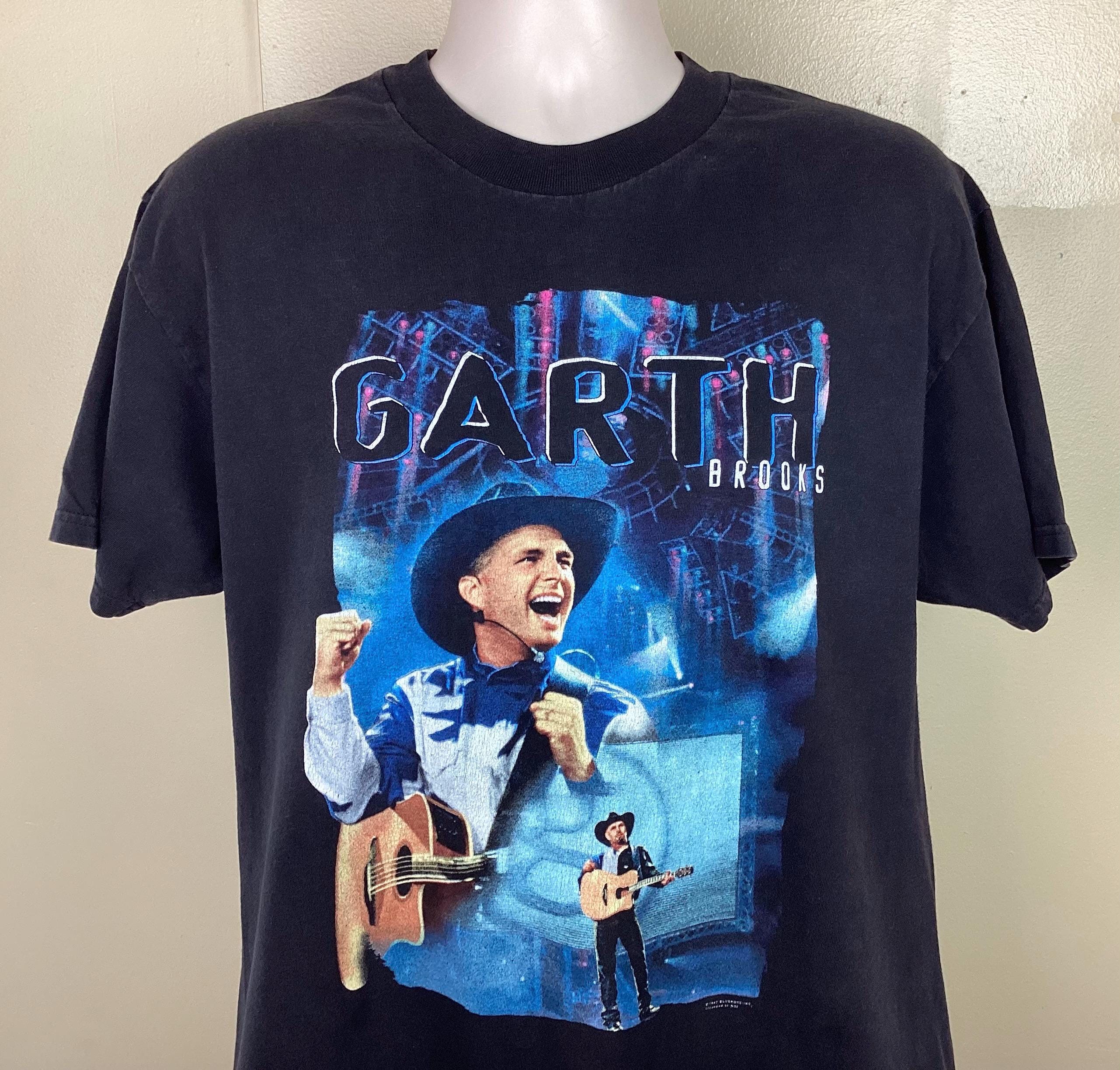Vtg 1997 Garth Brooks Concert T-shirt Black L 90s Country Music 