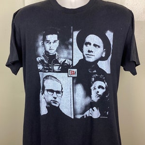 Vtg 1988 Depeche Mode Concert T-Shirt Black L/XL 80s Synth Pop Synthpop New Wave Band zdjęcie 3