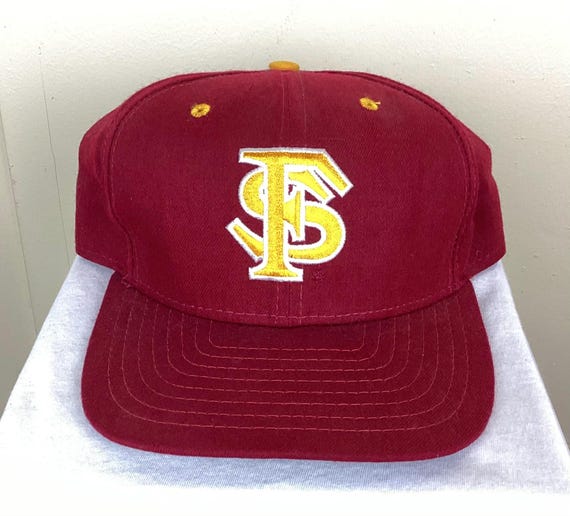 Vtg 90s New Era Florida State University Snapback Hat Low Profile