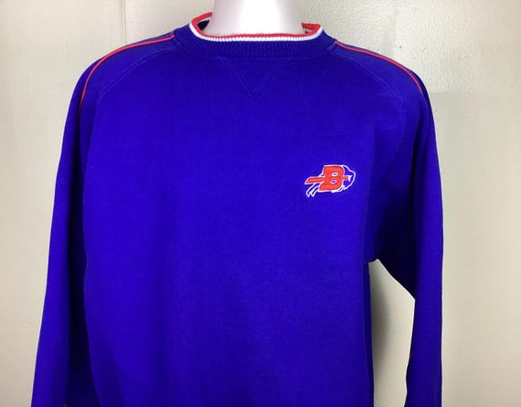 Vtg 90s Y2K Puma Buffalo Bills Crewneck Sweatshirt Blue L NFL Team