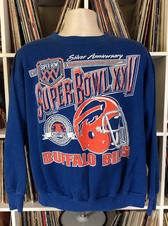 Vtg 1990 1991 Buffalo Bills Super Bowl XXV Sweatsh