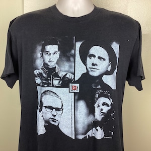 Vtg 1988 Depeche Mode Concert T-Shirt Black L/XL 80s Synth Pop Synthpop New Wave Band zdjęcie 1