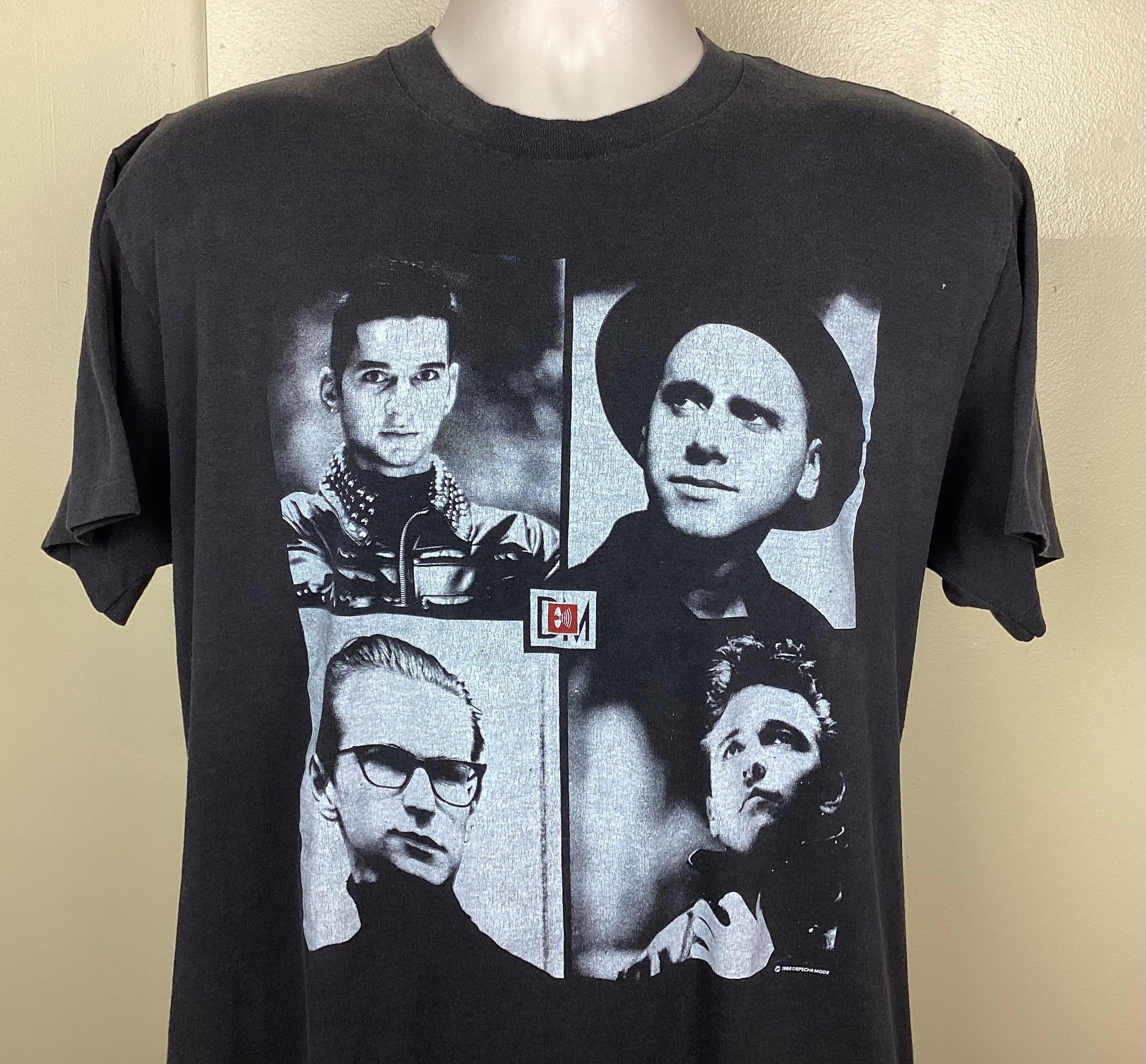 Vtg 1988 Depeche Mode Concert T-shirt Black L/XL 80s Synth
