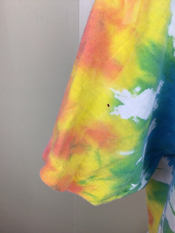 Vtg 90s Bob Marley T-Shirt Tie Dye L Single Stitc… - image 6