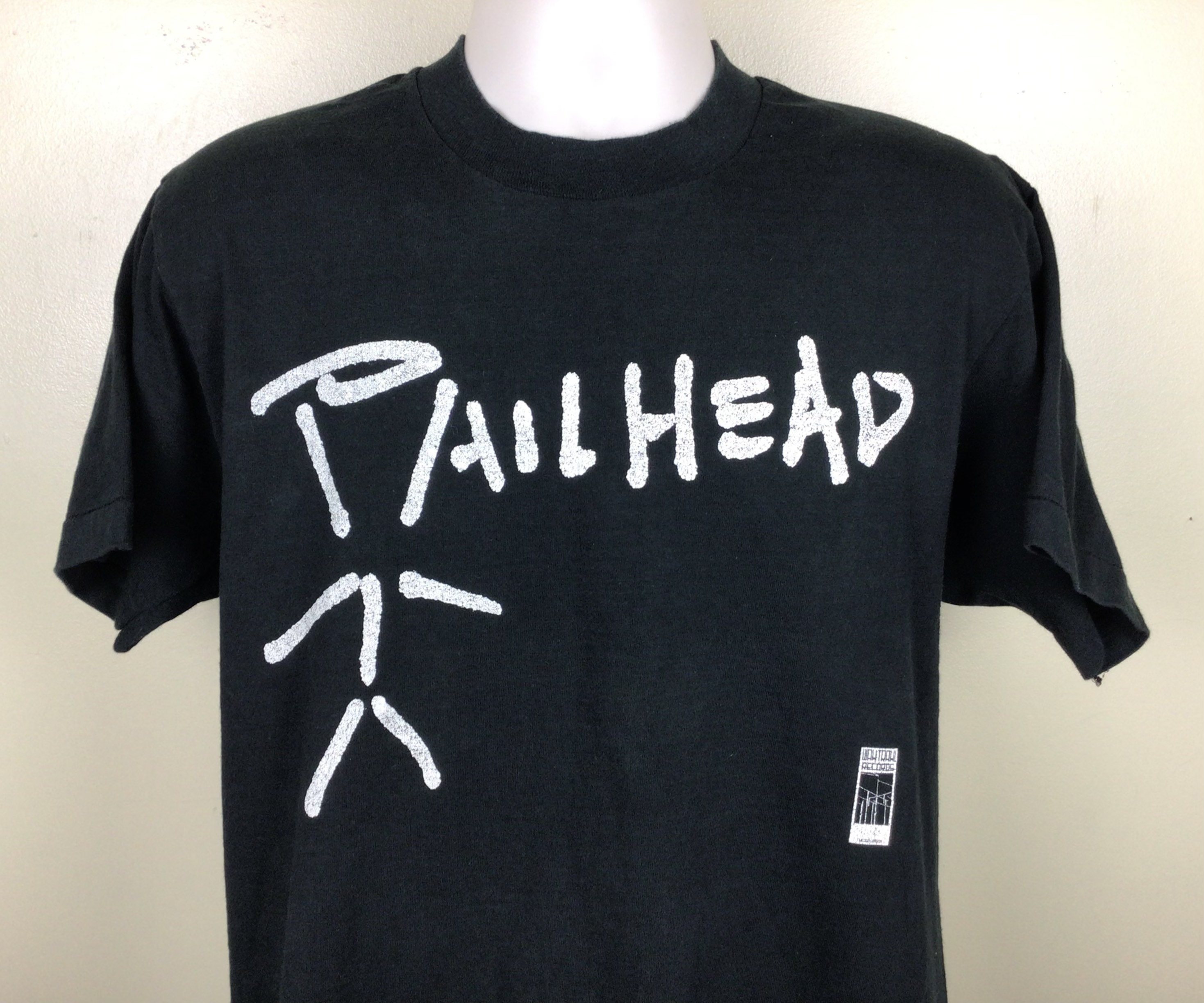 Vtg 80s 90s Pailhead T-shirt Black L Wax Trax Records Vtg 80s 90s Pailhead T-shirt Black L Wax Trax Records