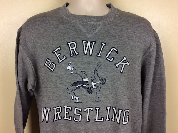 Vtg 80s Berwick Wrestling Crew Neck Sweatshirt He… - image 1