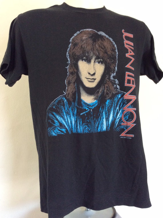 Vtg 1985 Julian Lennon Valotte Concert T-Shirt Bl… - image 5