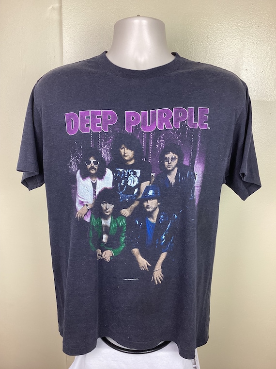 Vtg 1987 Deep Purple Concert T-shirt Black L/XL 80s Classic Vtg 1987 Deep Purple Concert T-shirt Black L/XL 80s Classic