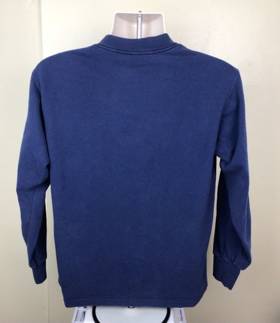 Vtg 1995 Wild Birds Long Sleeve T-Shirt Navy Blue… - image 3