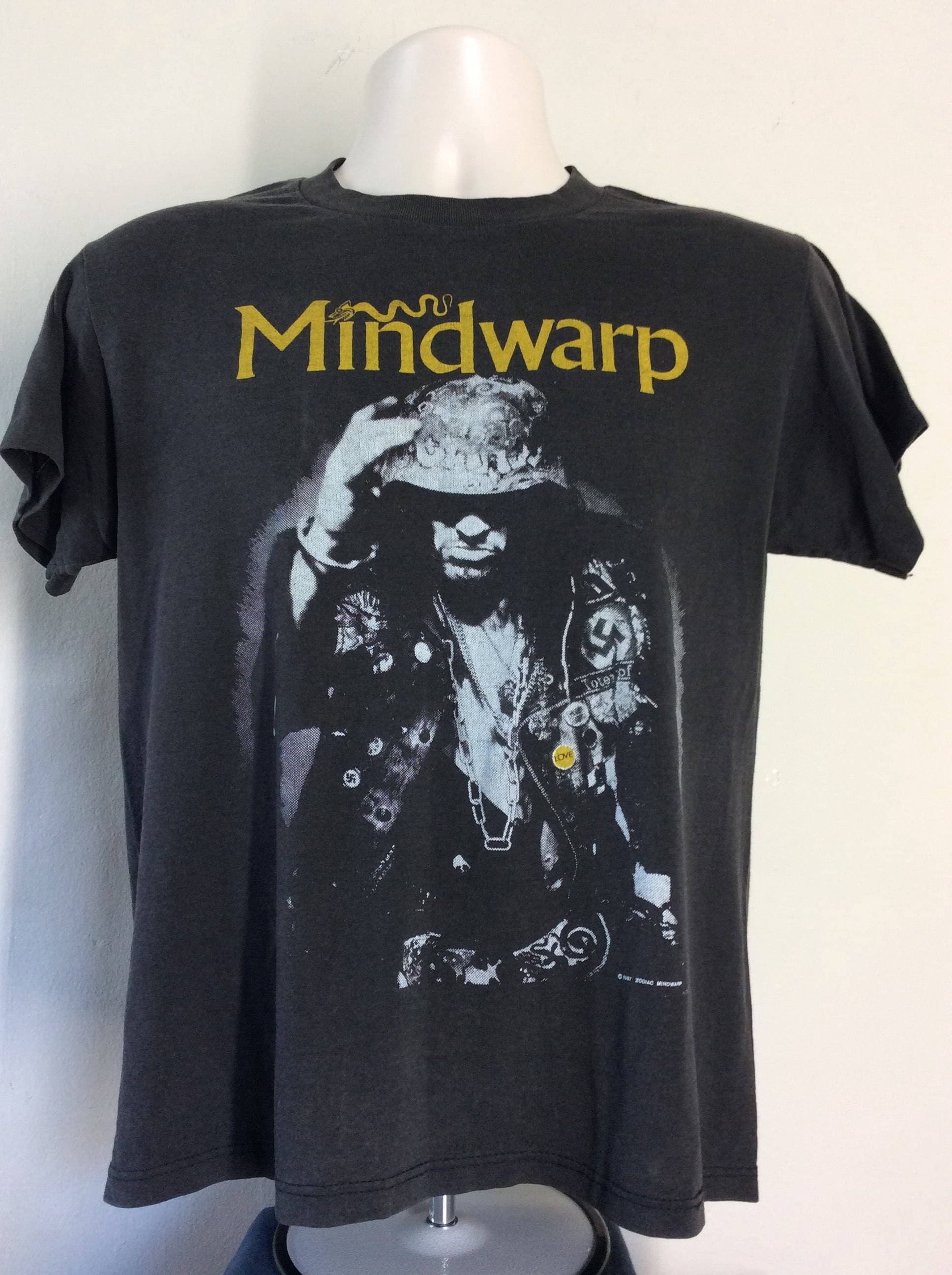 最安値 Vtg 1987 Zodiac Mindwarp T-shirt Black M 80s Hard Rock Band ミュージシャン