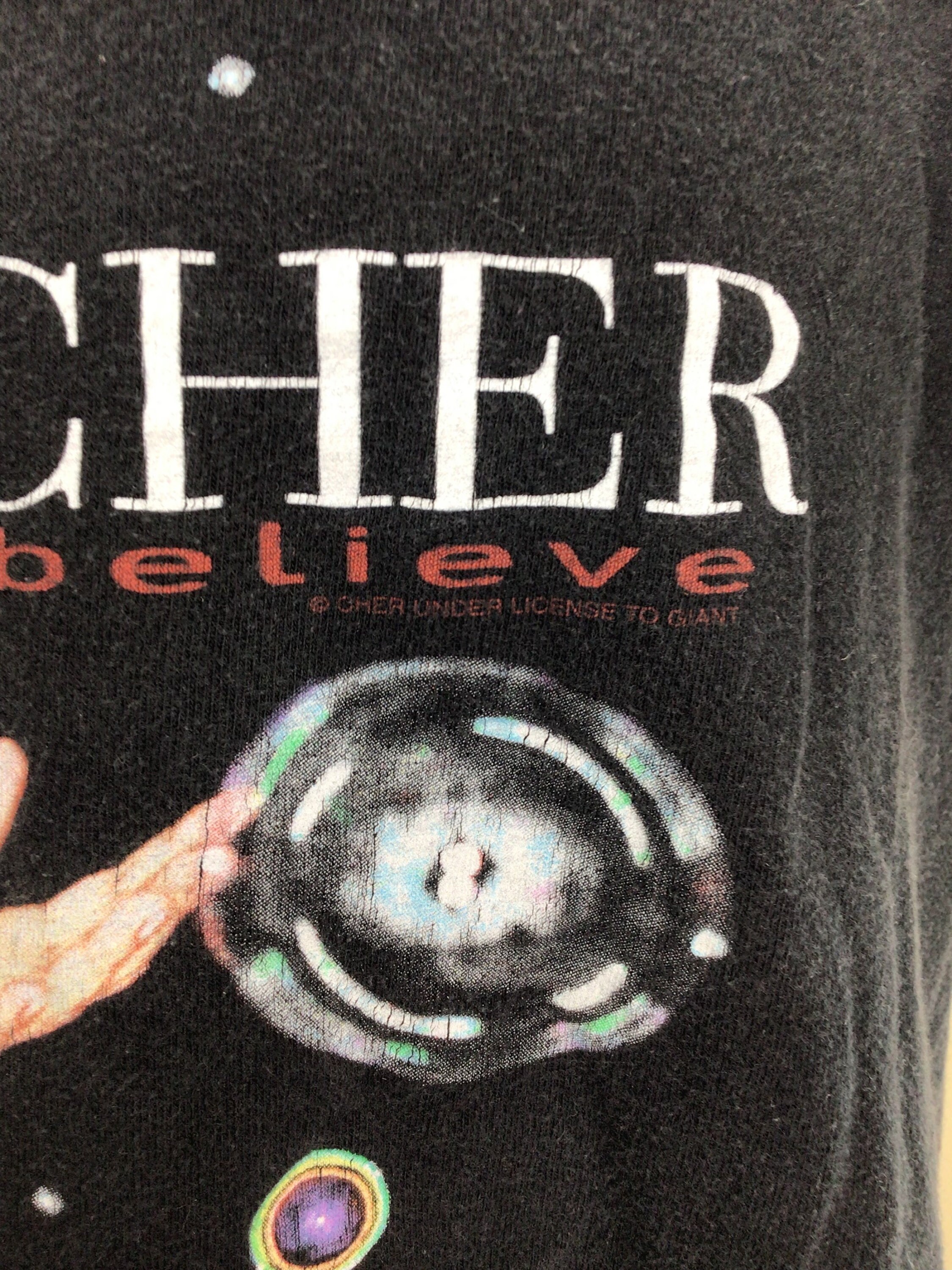 Vtg 90s Cher Believe Tour Concert T-shirt Black M 1998 1999
