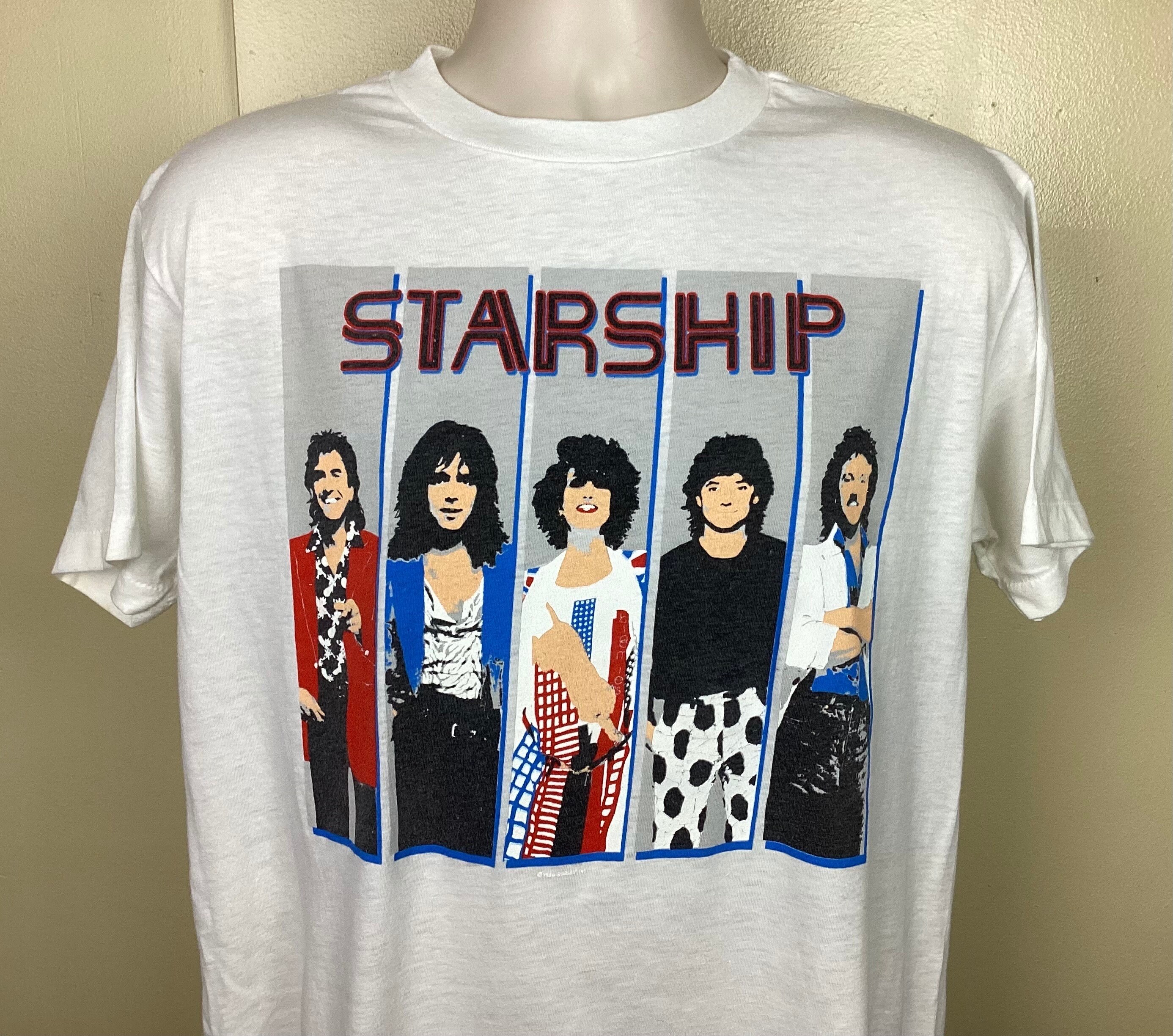 Vtg 1986 Starship We Built This City Concert T-shirt White L/XL