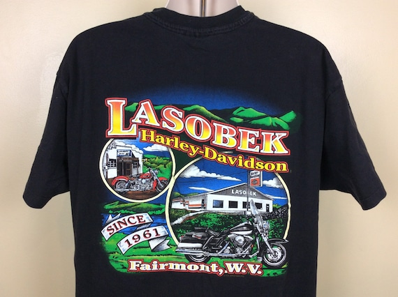 Vtg 1993 Harley Davidson Road Runner T-Shirt Blac… - image 2