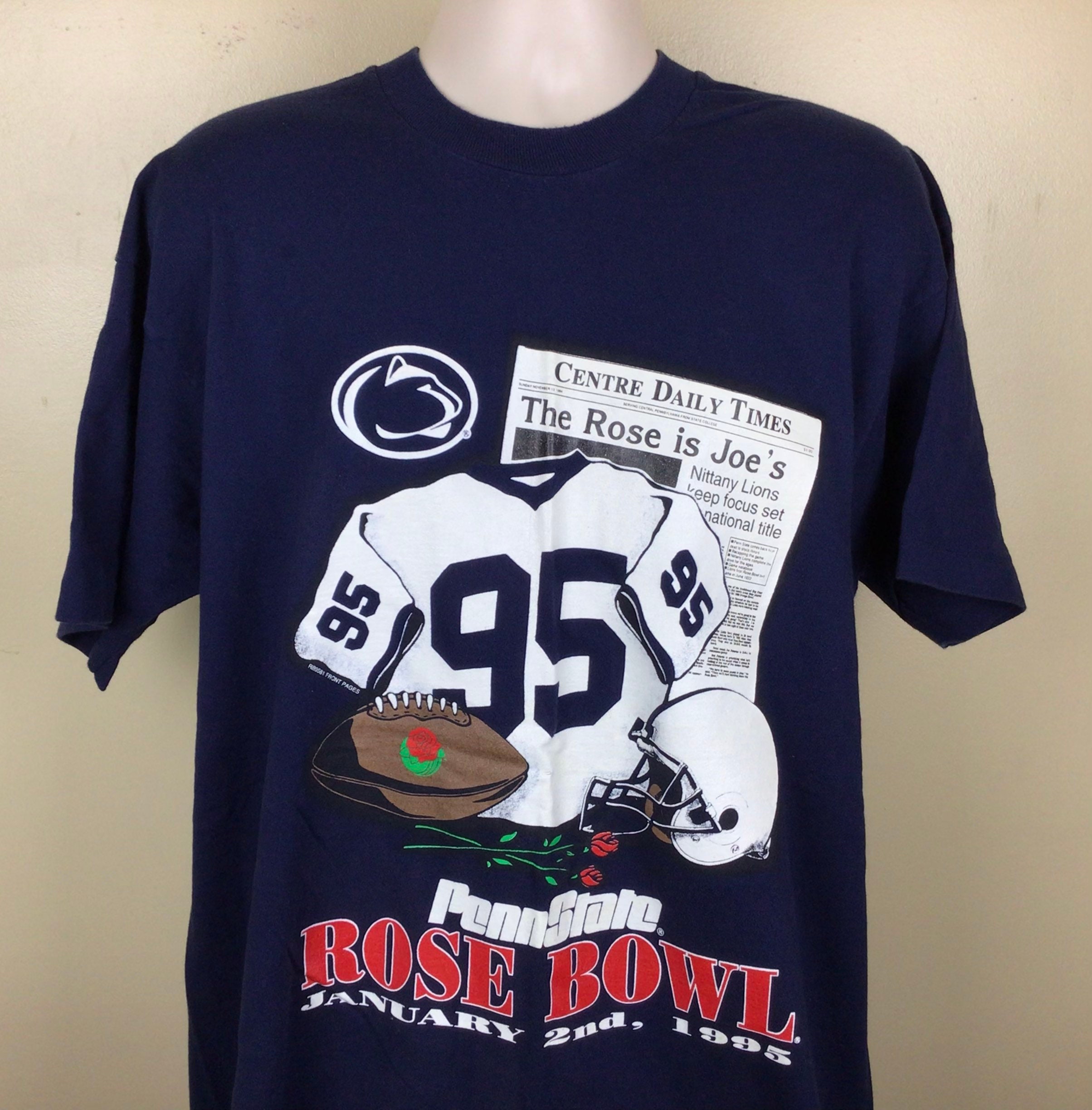 Discover Vtg 1995 Penn State Nittany Lions Rose Bowl T-Shirt