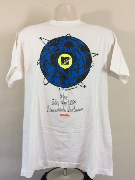 1991 PRINCE TOUR vintage T shirt Euro製 Vtg 1991 MTV Prince and the New Power Generation Concert T-shirt