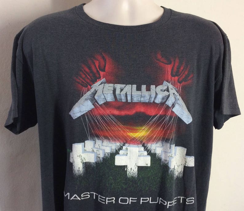 Vtg 80s Metallica Master of Puppets Tshirt XL Heavy Metal Etsy