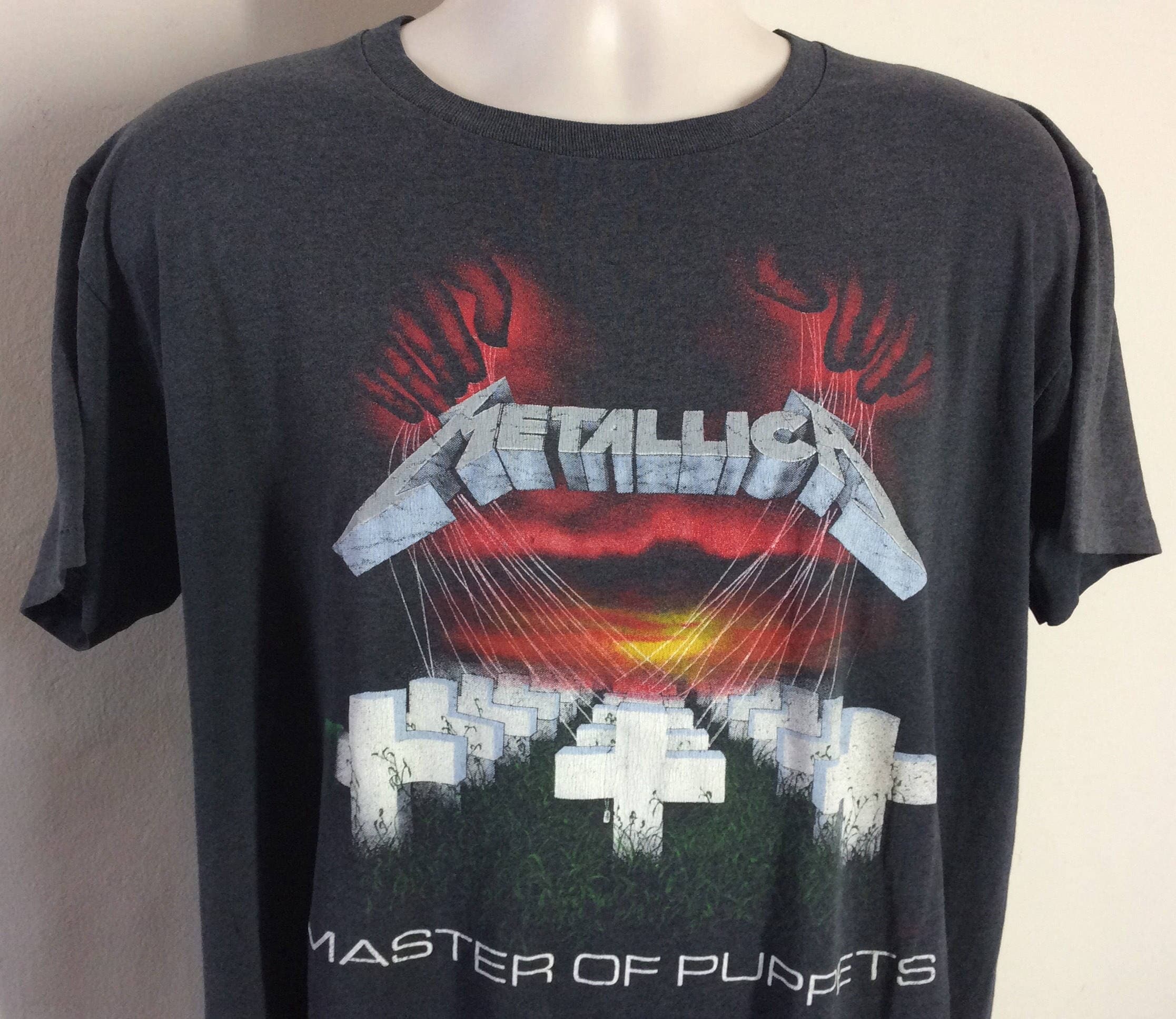 Vtg 80s Metallica Master of Puppets T-shirt XL Heavy Metal - Etsy