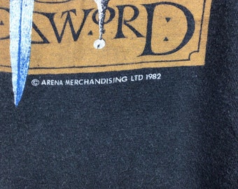 Vintage 1982 Jethro Tull Concert T-shirt Black M 80s