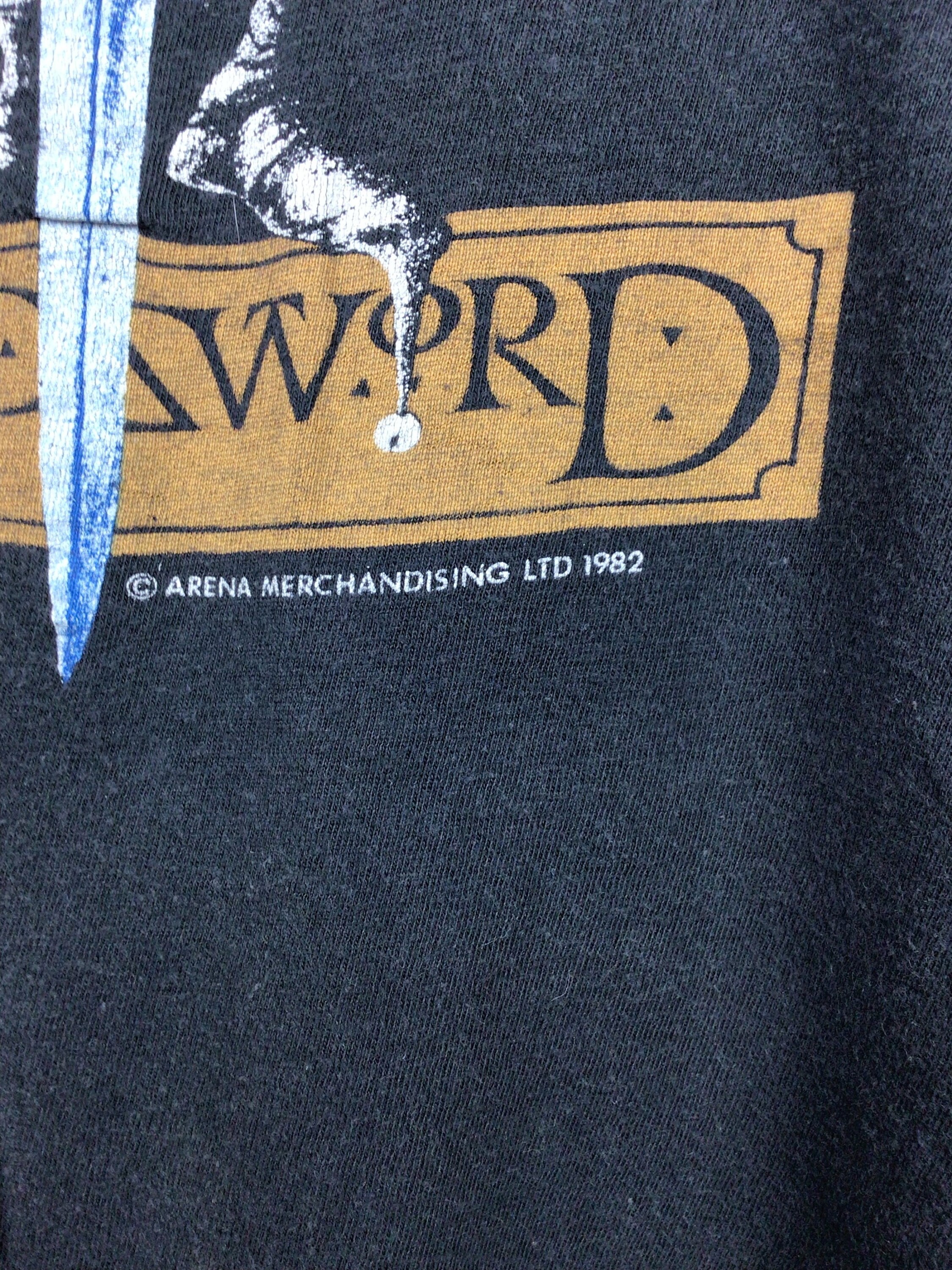 Vintage 1982 Jethro Tull Concert T-shirt Black M 80s
