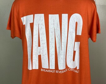 Vintage 80s Tang Breakfast Beverage Crystals T-shirt Orange XL
