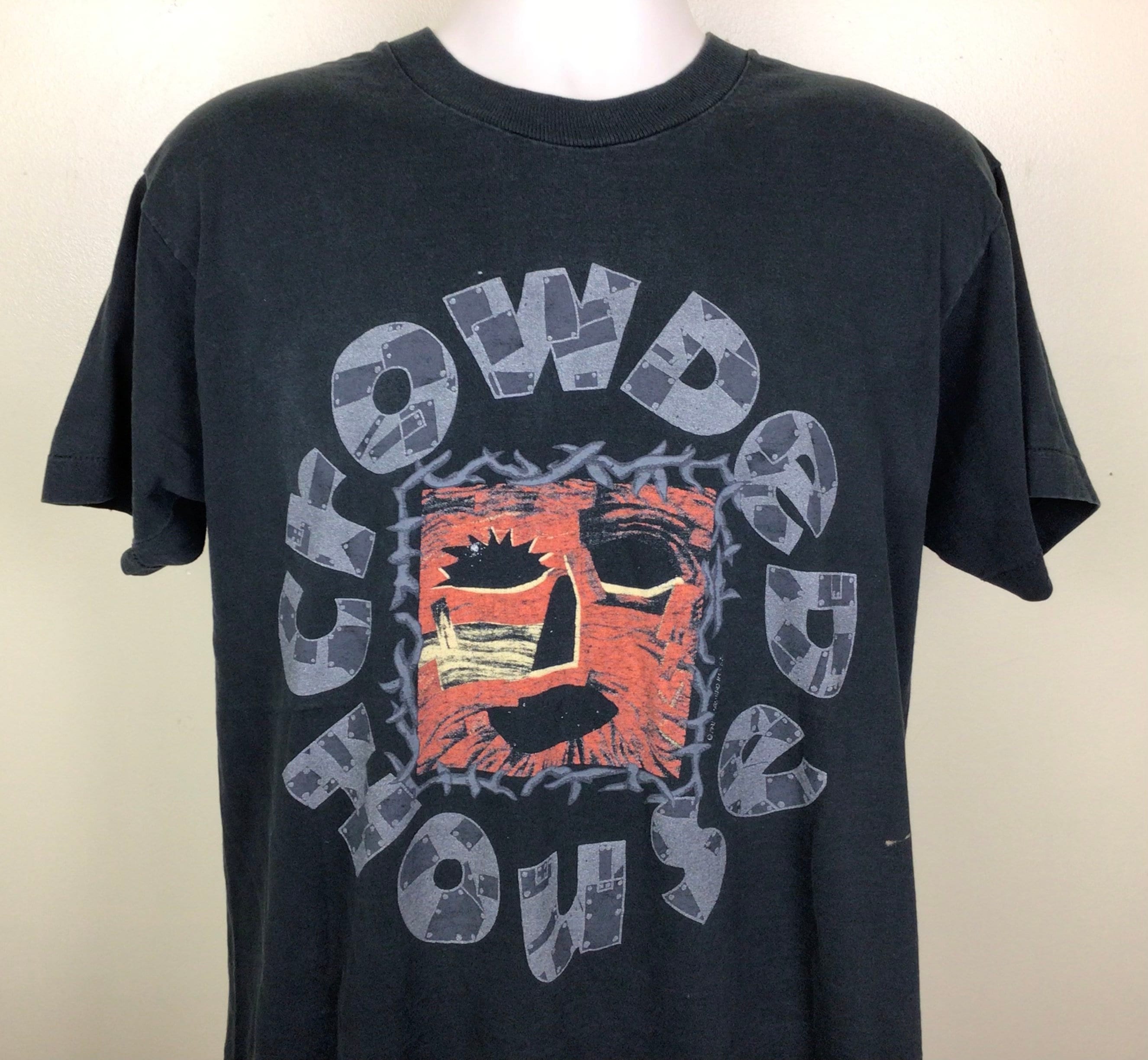 Vtg 1991 Crowded House T-shirt Black XL 90s Split Endz Finn