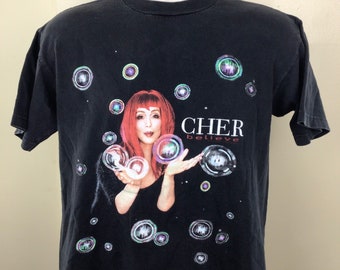 L * Vintage 90s 1998/1999 Cher Believe Aop T Shirt * All