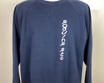 Vtg anos 80 anos 90 Equine Etc Tennessee Walkers Raglan Crewneck Sweatshirt Preto L/XL Cavalo Fruit Of The Loom