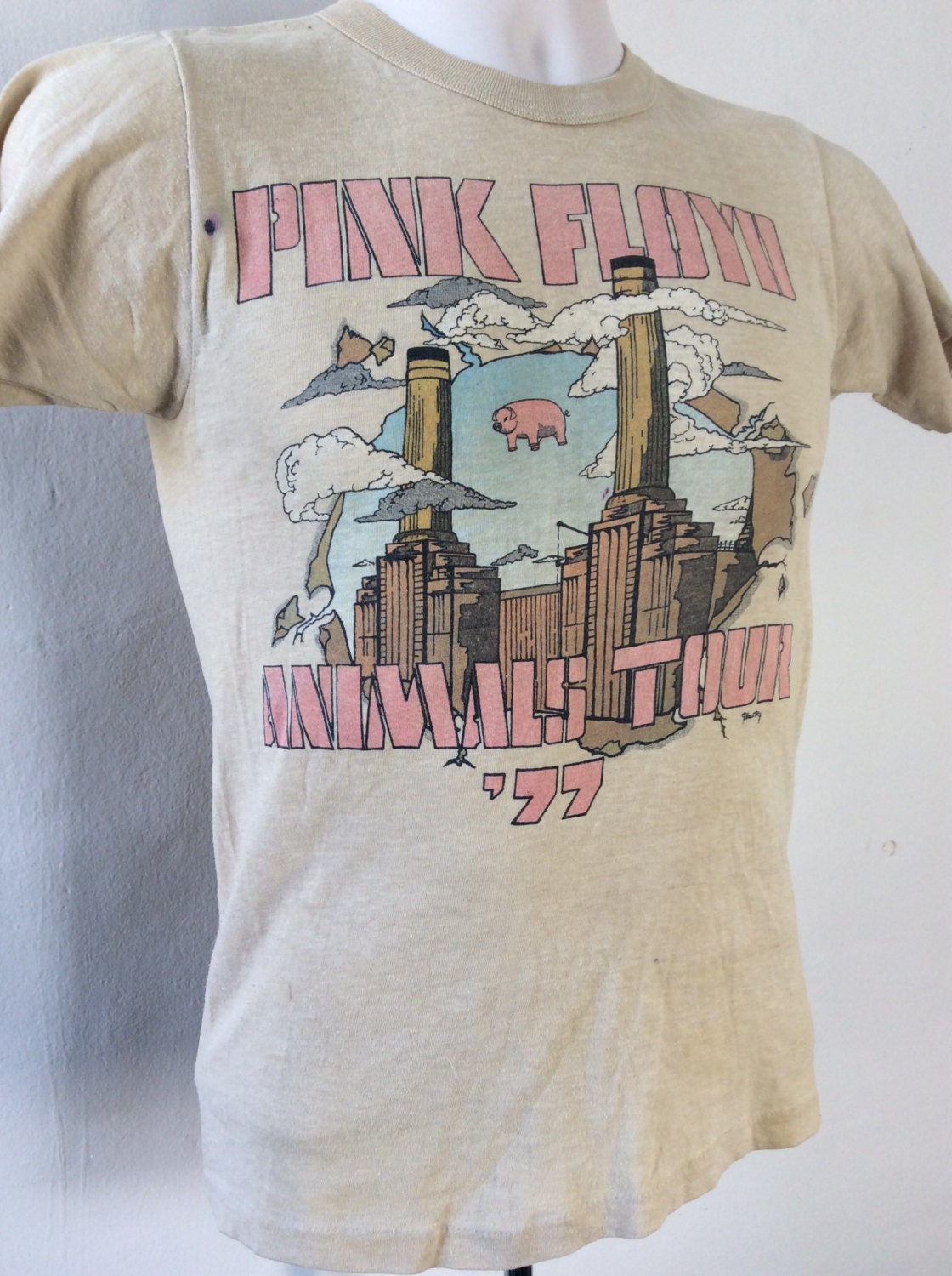 Vtg 1977 Floyd Animals Tour Concert T-shirt XS/S 70s - Etsy New Zealand