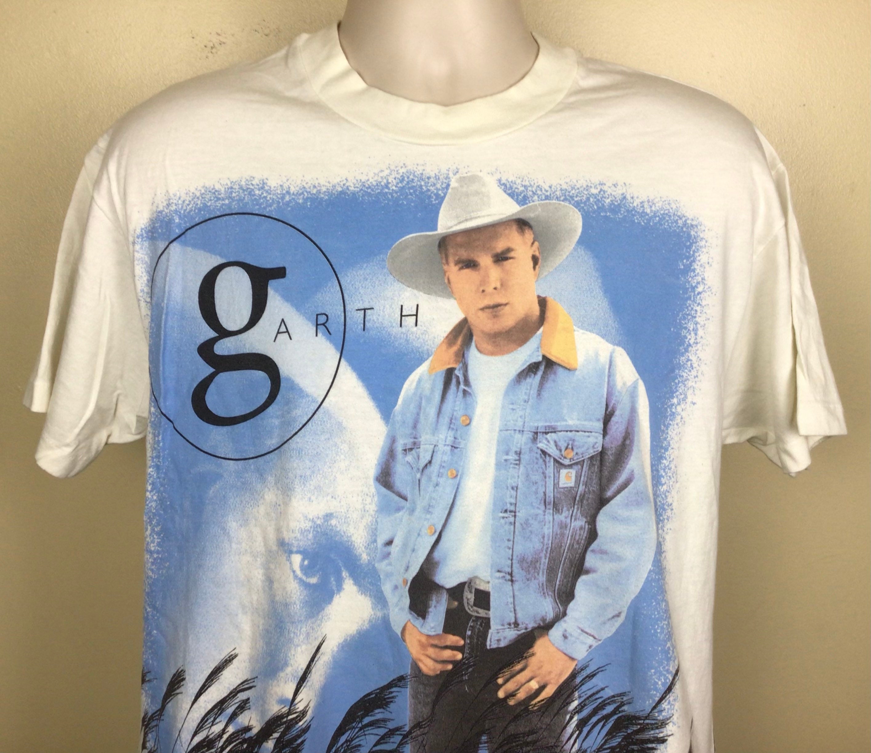 Vtg 1996 Garth Brooks Fresh Horses Concert T-Shirt White L 90s ...