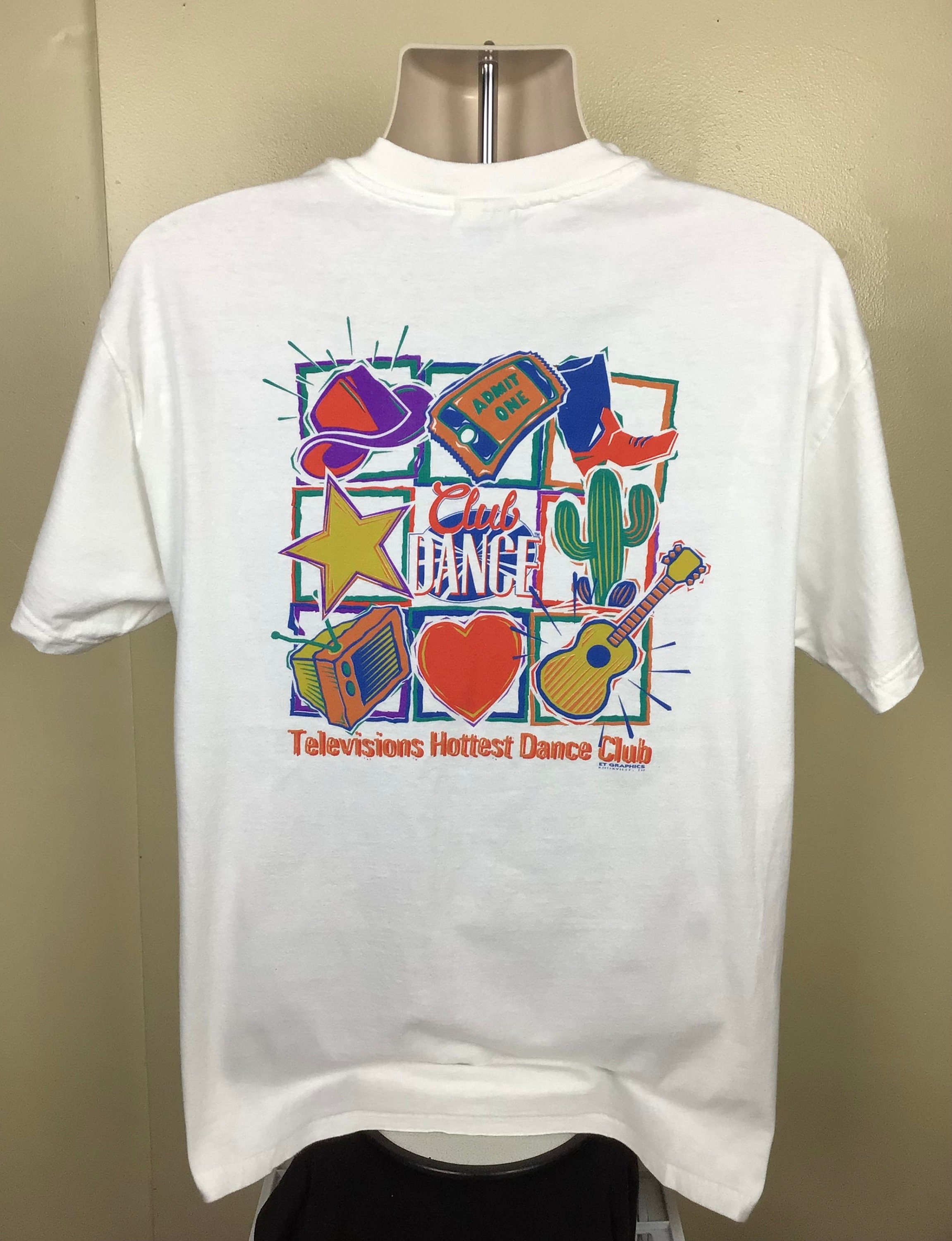 ヴィンテージ 90年代 TNN クラブダンス Tシャツ ホワイト L ノックス 